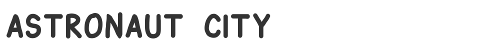Astronaut City font preview