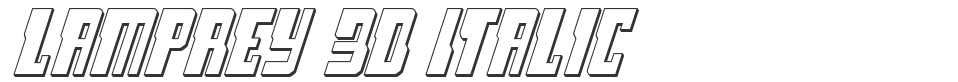 Lamprey 3D Italic font preview