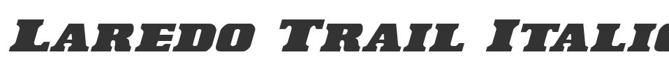 Laredo Trail Italic font preview