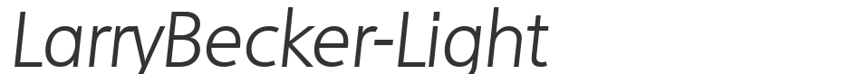 LarryBecker-Light font preview