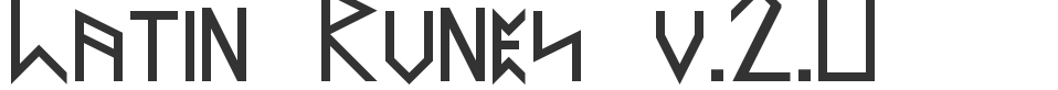 Latin Runes v.2.0 font preview
