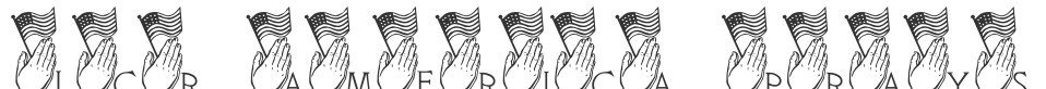 LCR America Prays LSF font preview
