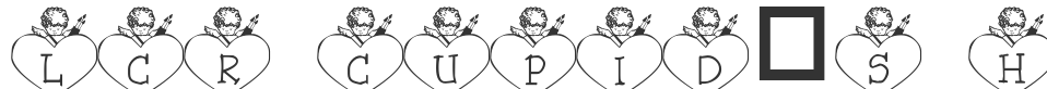 LCR Cupid's Heart font preview