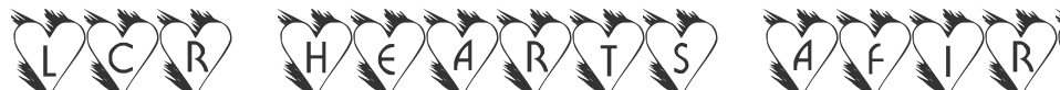 LCR Hearts Afire font preview