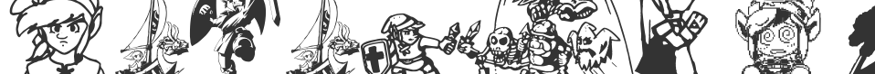 Legend Of Zelda TriFont font preview