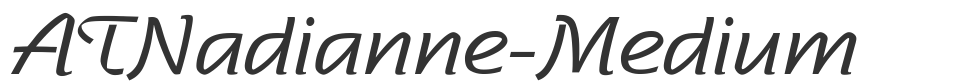 ATNadianne-Medium font preview