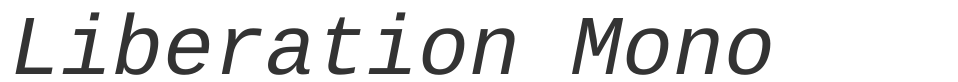 Liberation Mono font preview