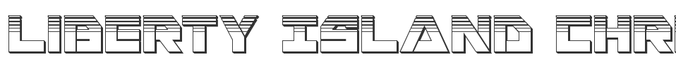 Liberty Island Chrome font preview