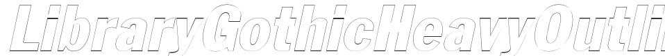 LibraryGothicHeavyOutline font preview