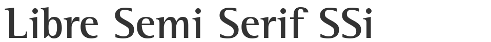 Libre Semi Serif SSi font preview