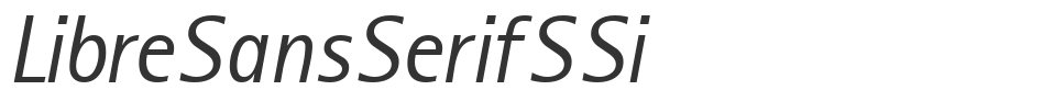 LibreSansSerifSSi font preview