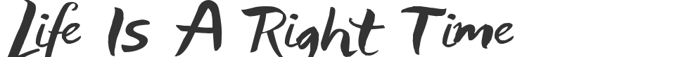 Life Is A Right Time font preview