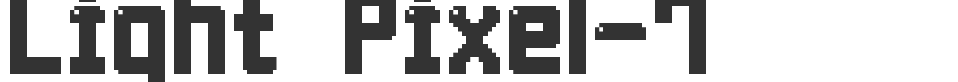 Light Pixel-7 font preview
