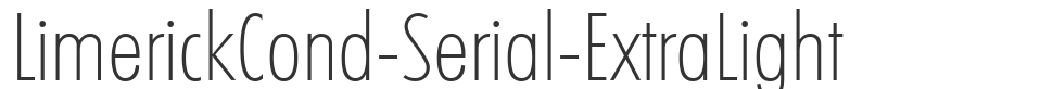 LimerickCond-Serial-ExtraLight font preview