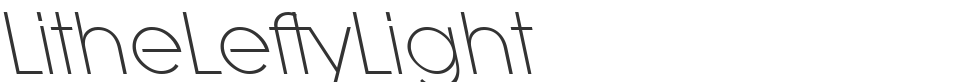 LitheLeftyLight font preview