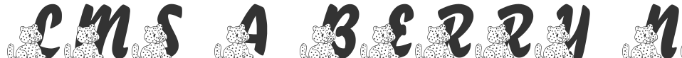 LMS A Berry Nice Cat font preview