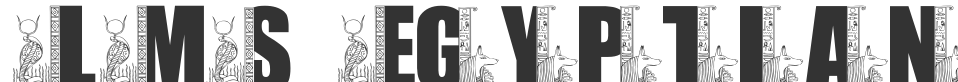 LMS Egyptian Bookends font preview