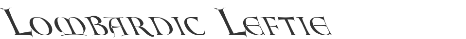 Lombardic Leftie font preview