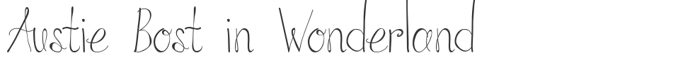 Austie Bost in Wonderland font preview