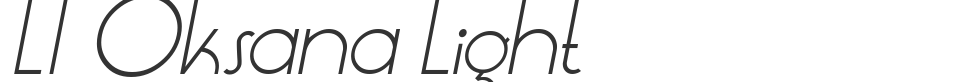 LT Oksana Light font preview