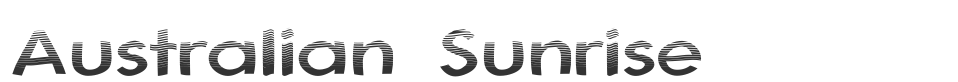 Australian Sunrise font preview