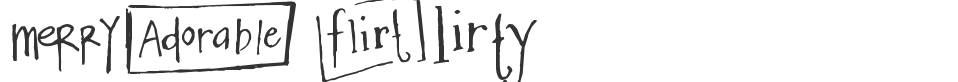 MA Flirty font preview