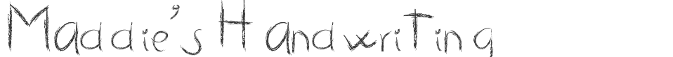 Maddie's Handwriting font preview