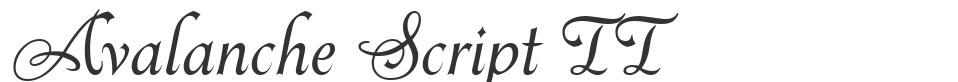 Avalanche Script TT font preview