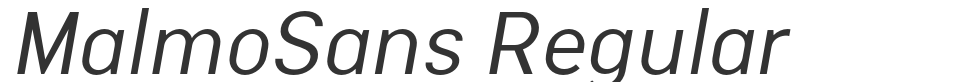 MalmoSans Regular font preview