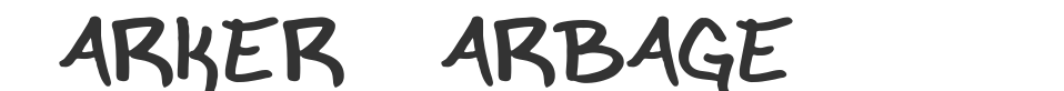 Marker Garbage font preview