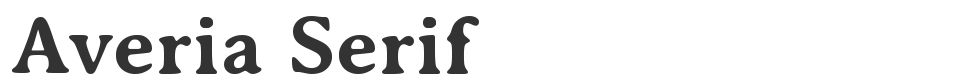 Averia Serif font preview