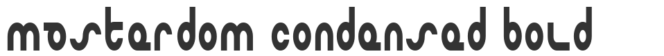 Masterdom Condensed Bold font preview
