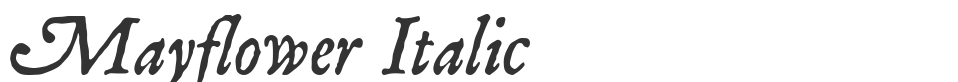 Mayflower Italic font preview
