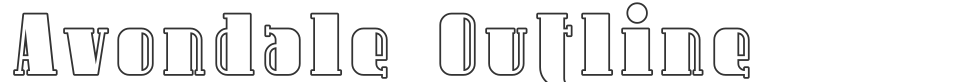 Avondale Outline font preview