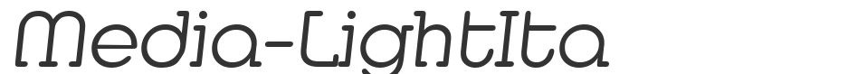 Media-LightIta font preview