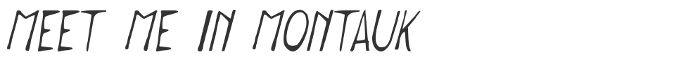 Meet me in Montauk font preview