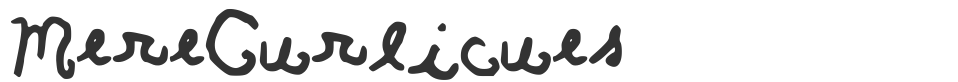 MereCurlicues font preview