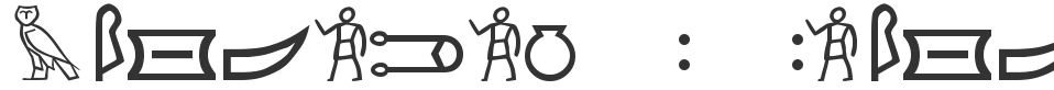 Meroitic - Hieroglyphics font preview