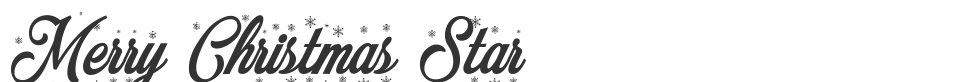 Merry Christmas Star font preview