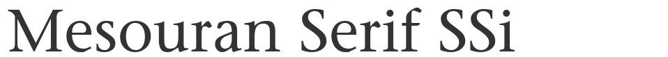 Mesouran Serif SSi font preview