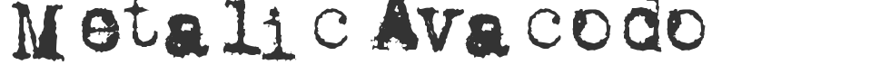 Metalic Avacodo font preview