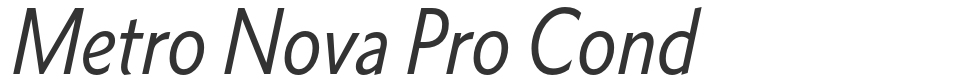 Metro Nova Pro Cond font preview