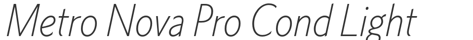 Metro Nova Pro Cond Light font preview