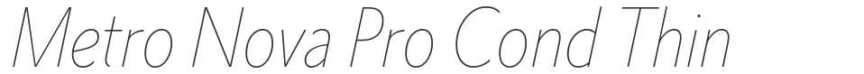 Metro Nova Pro Cond Thin font preview