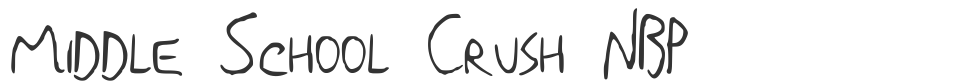 Middle School Crush NBP font preview
