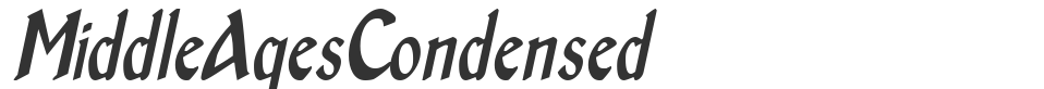 MiddleAgesCondensed font preview