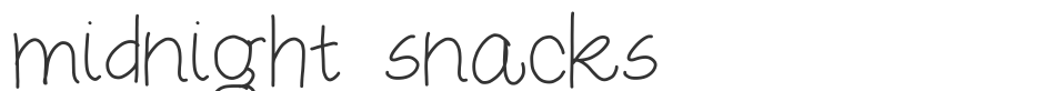 midnight snacks font preview