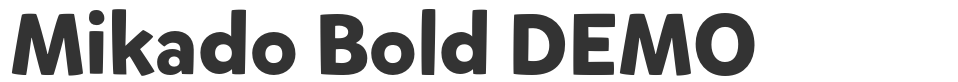 Mikado Bold DEMO font preview