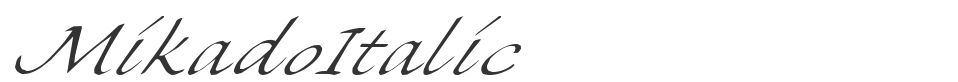 MikadoItalic font preview