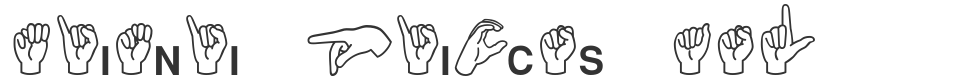 Mini Pics ASL font preview